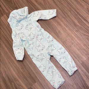 Just For One Toddler Fleece Romper with Hoodie